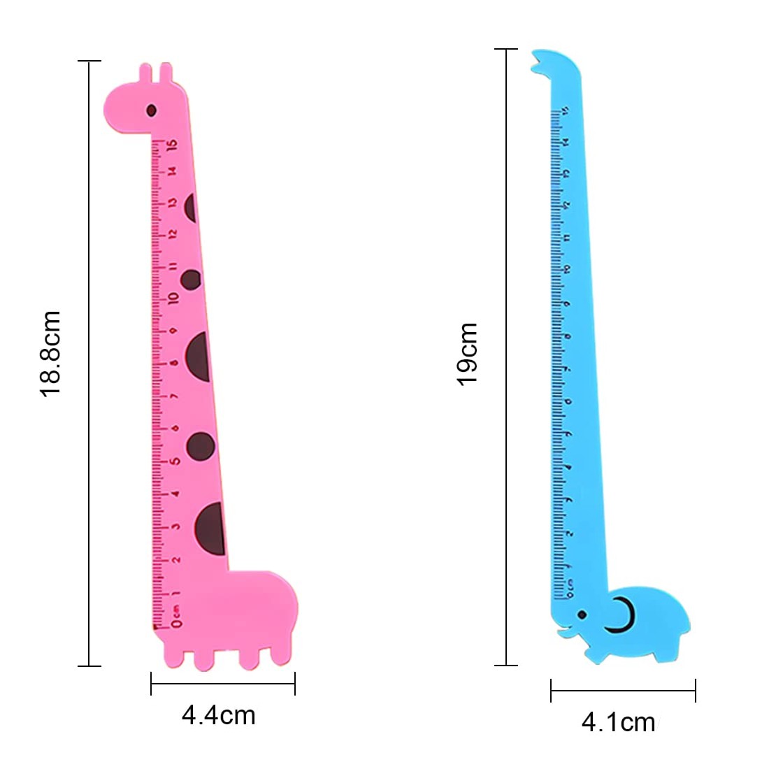 pravítko 15 cm PVC žirafa/lama/slon