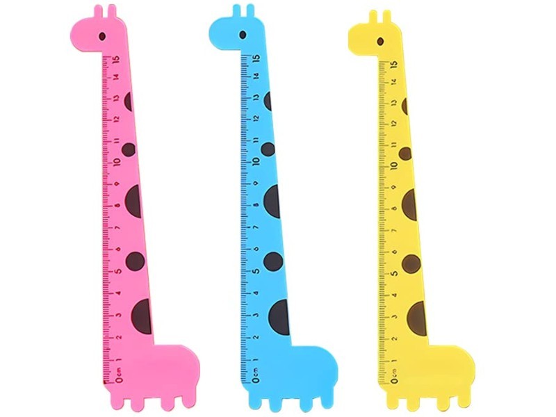 pravítko 15 cm PVC žirafa/lama/slon
