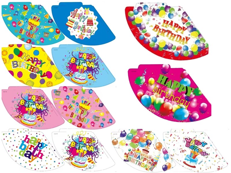 party čepičky narozeninové 15cm sada12ks