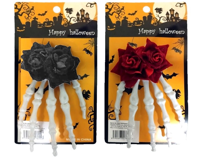 spona do vlasů s růžemi Halloween