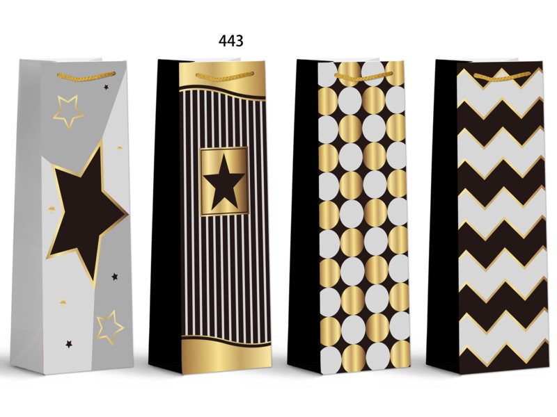 taška LUX 12x35x10 lahev s glitry Vánoce-443