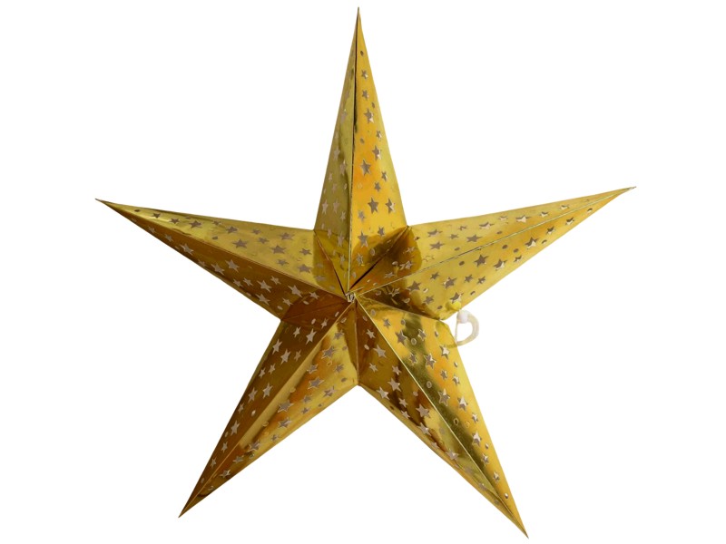 dekorace hvězda 45 cm stříbrná/zlatá