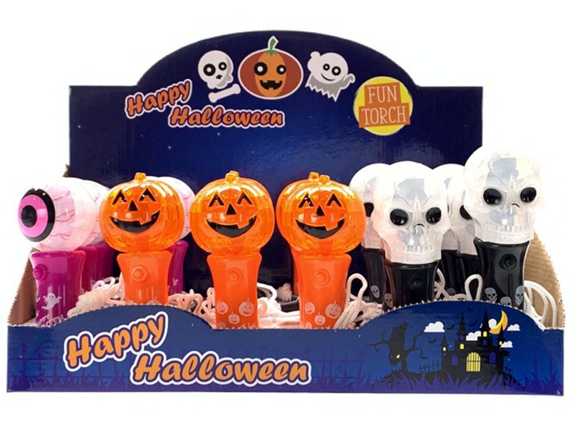 světlo LED 4x12cm Halloween plast