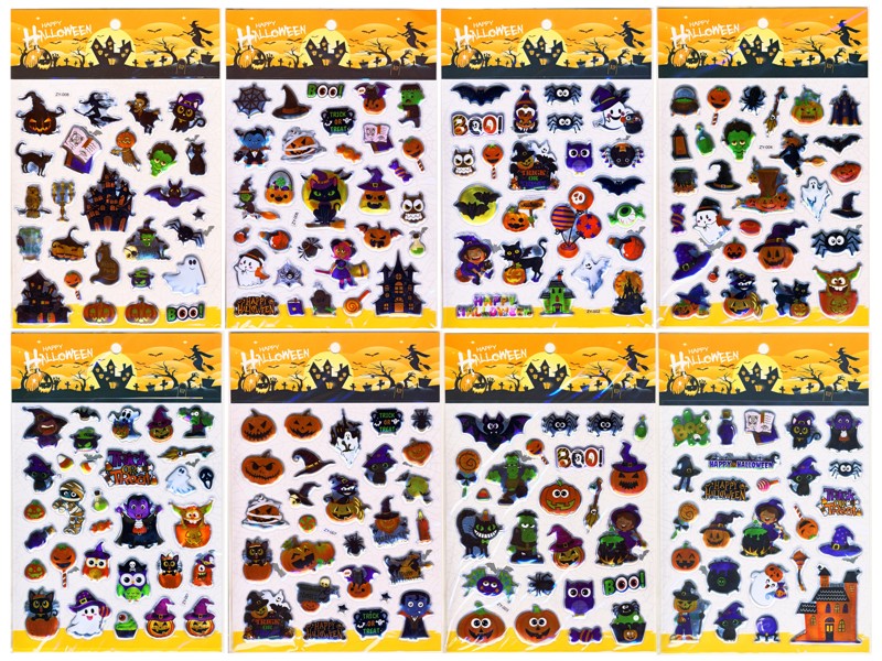 samolepky plastické 16x19cm Halloween