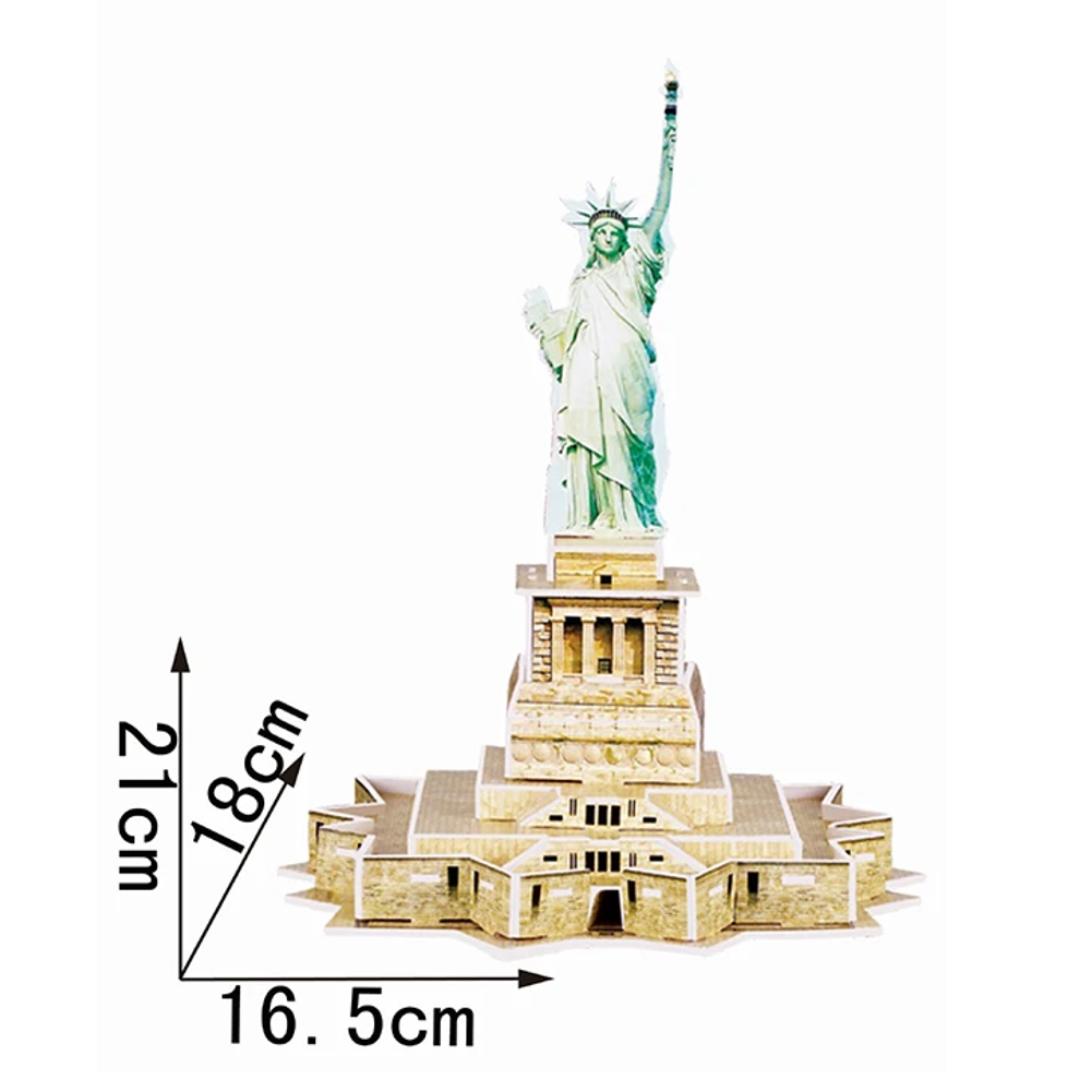 model 3D puzzle světové stavby papír/PU-242 Libert