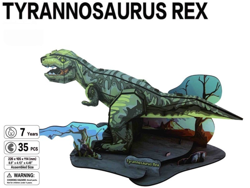model 3D puzzle papír/PU-214 T-Rex