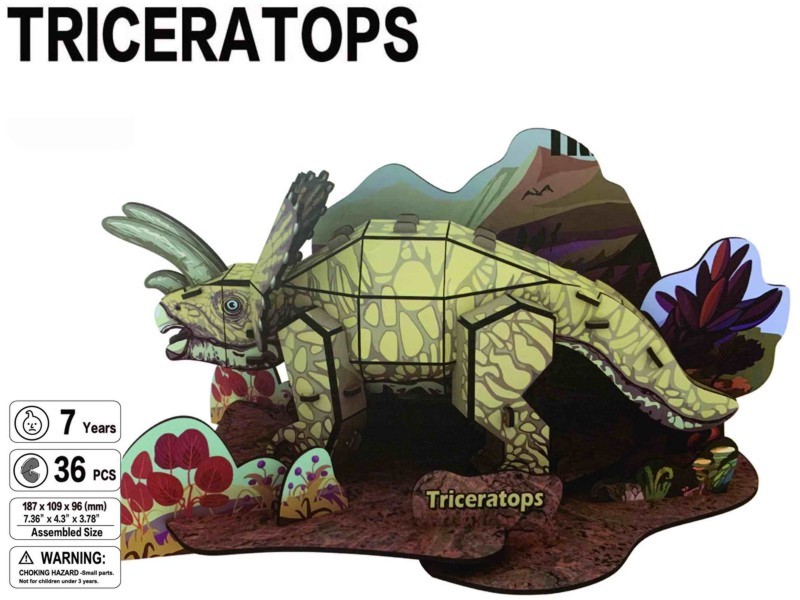 model 3D puzzle papír/PU-217 Tricera
