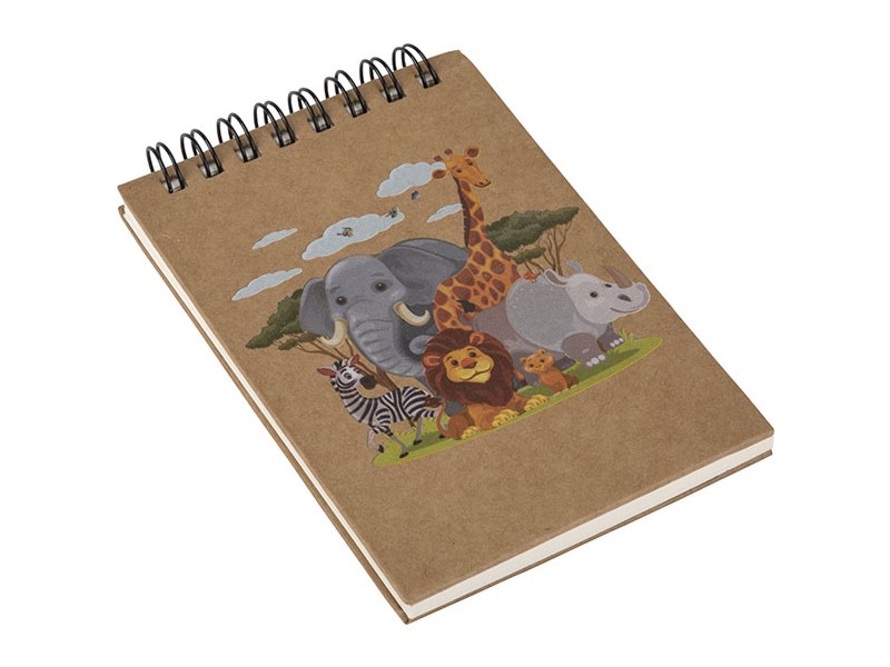 zápisník 12x8cm 50l zvířátka bez linek