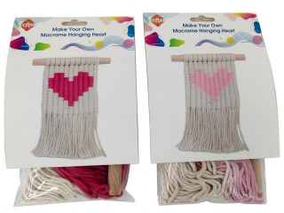 macramé srdce 15x18cm závěsné DIY