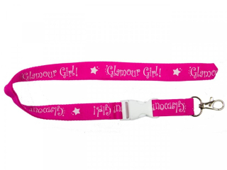 klíčenka na krk s potiskem-GG růžová