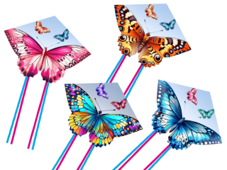 létající drak 120x78cm motýl polyester