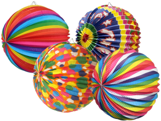 lampion 25 cm koule s potiskem