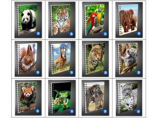 zápisník A6 50 listů prázdný 3D obrázek-063 zvířata