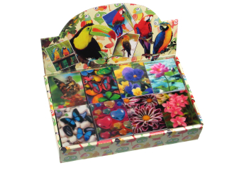 bloček 64x82 mm 40 listů 3D obrázek-květy/motýl