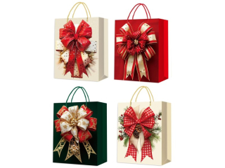 taška LUX 31x42x12cm XL s glitry Vánoce-1124
