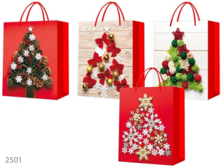 taška dárková 18x21x8,5 M Vánoce-2501