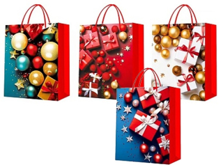 taška dárková 18x21x8,5 M Vánoce-2502