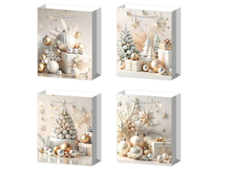 taška dárková 18x21x8,5 M Vánoce-2563