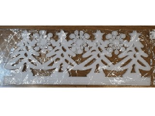 dekorace Vánoce 65x24cm stromky pěnová