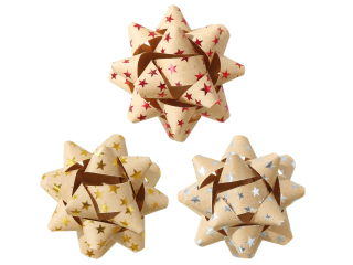 rozeta craft papír 6cm + hologram-hvězdy