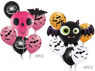 balonky sada 6ks Halloween-mix