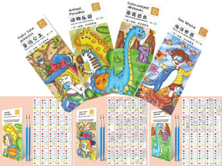 omalovánky 8x19cm s barvami 20 obrázků