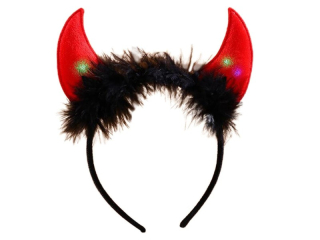 čelenka čertovy rohy svítící