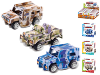 model 3D puzzle Pull funkční papír/PU-220 jeep