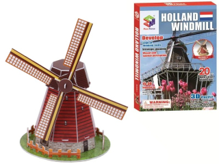 model 3D puzzle světové stavby papír/PU-204 Mlýn