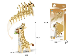 model 3D puzzle zvířátka-46D žirafa
