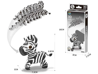 model 3D puzzle zvířátka-48E zebra