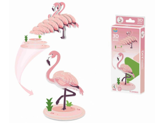 model 3D puzzle zvířátka-48Iplameňák