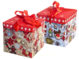 krabice dárková se stuhou 20x20x20cm