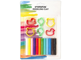 modelína 12 barev 8cm + 6 formiček