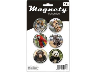 magnety 4cm 6ks sada-zvířata