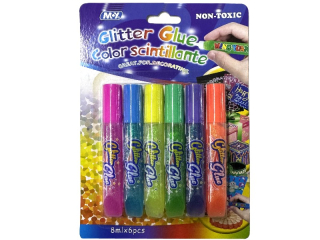 glitrové lepidlo 8ml 6 barev-neon
