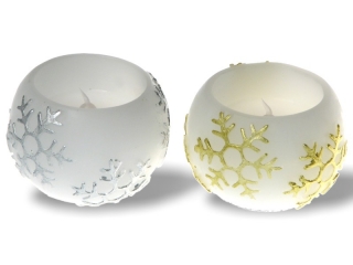 světlo LED koule vánoční 8x5cm vosk