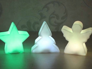 světlo LED plast 9cm měnící barvy plast