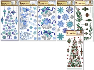 dekorace samolepicí 60x32cm Vánoce