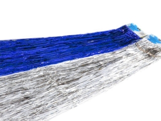 lameta metalická 100x50cm Vánoce-modrá