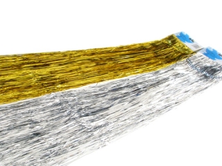 lameta metalická 100x50cm Vánoce-stříbrná