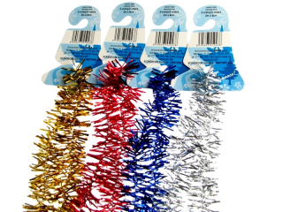 řetěz 4cmx2m 2 vrstvy Vánoce-červený